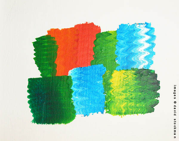 colour pallette on wall